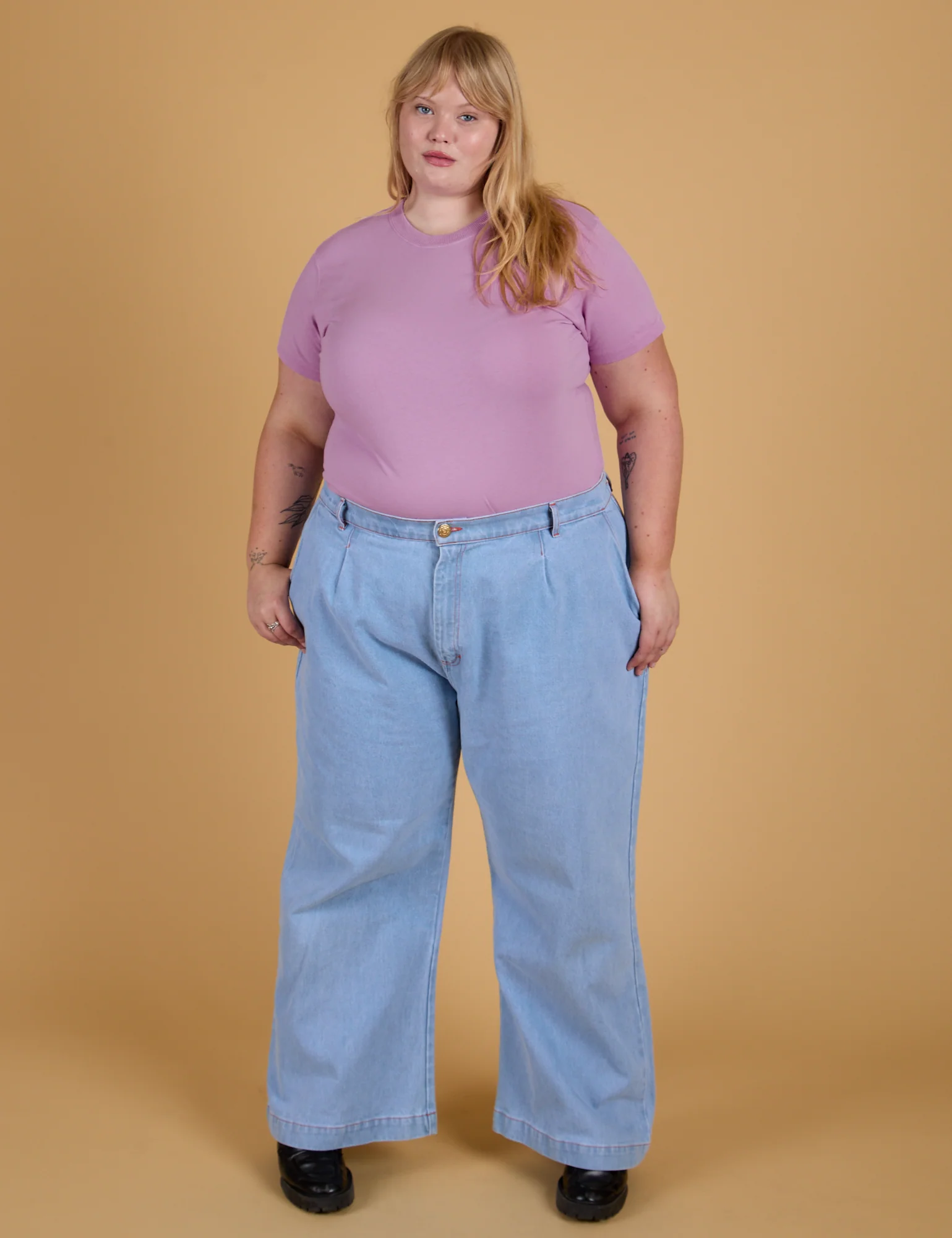The Organic Vintage Tee - Lilac Purple - Image 14