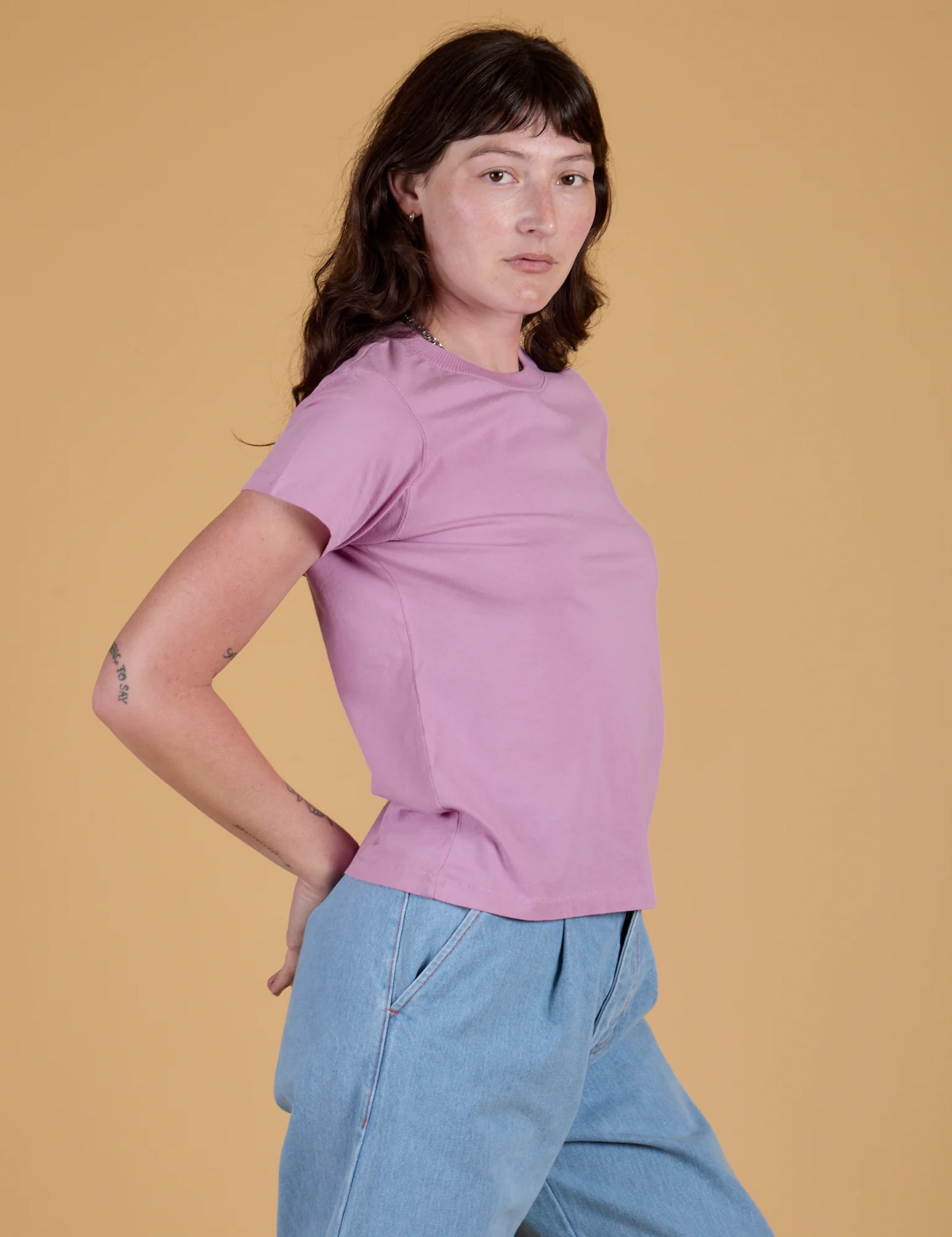 The Organic Vintage Tee - Lilac Purple - Image 21