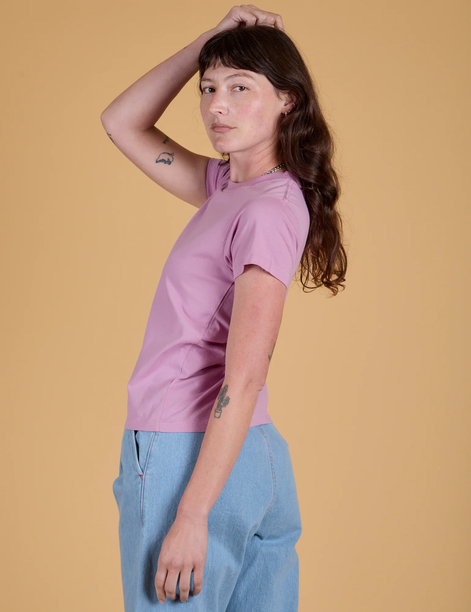 The Organic Vintage Tee - Lilac Purple - Image 24