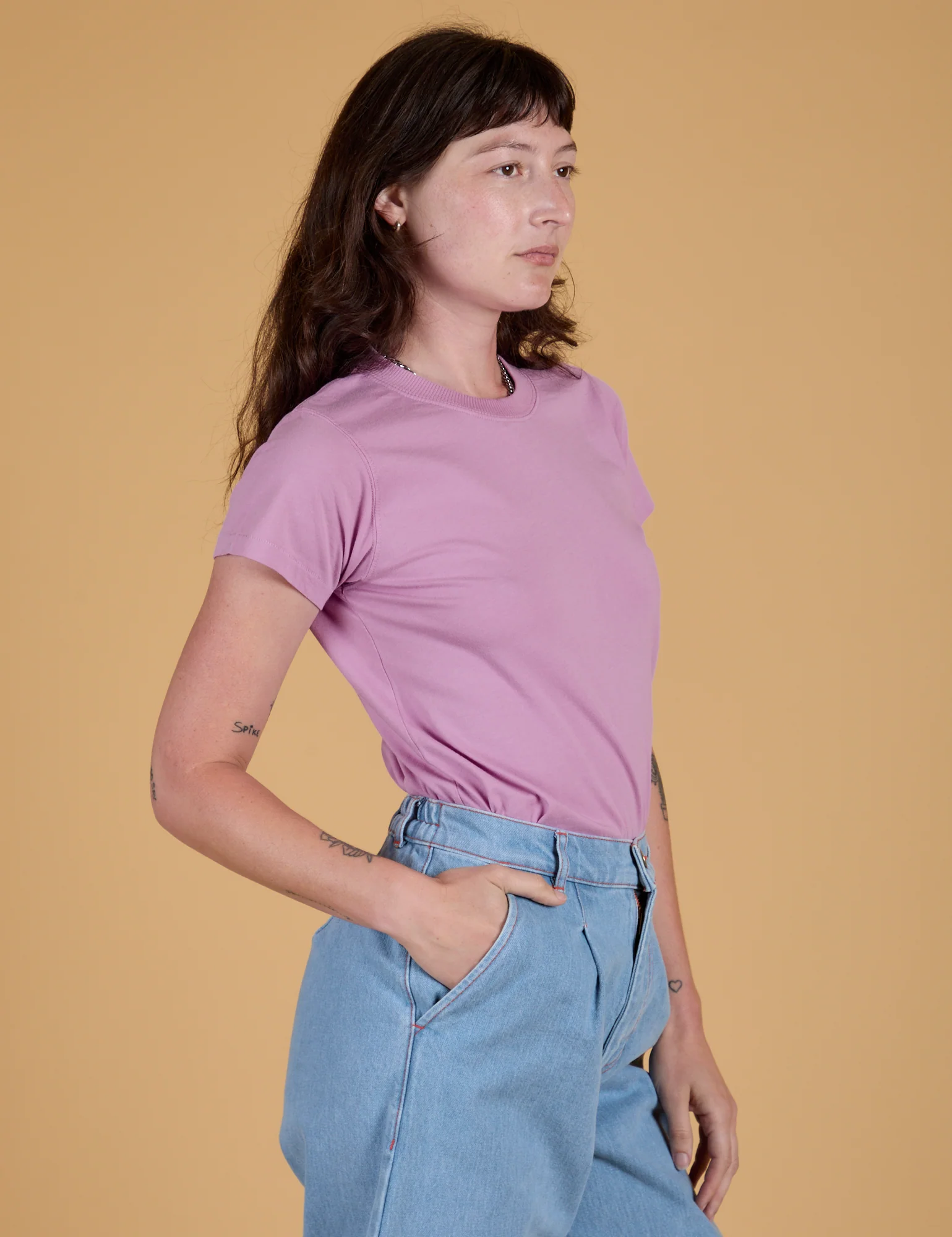 The Organic Vintage Tee - Lilac Purple - Image 25