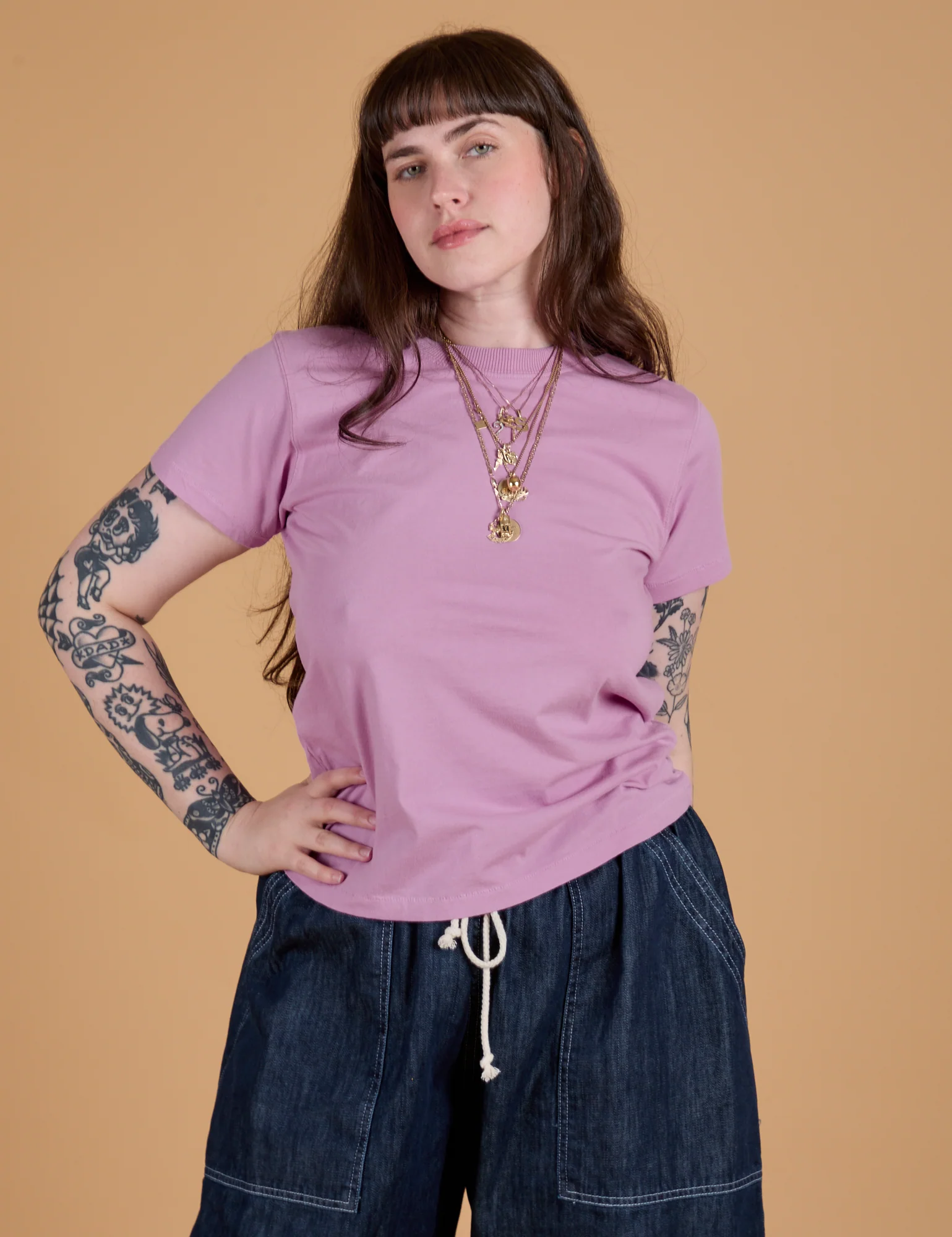 The Organic Vintage Tee - Lilac Purple - Image 3