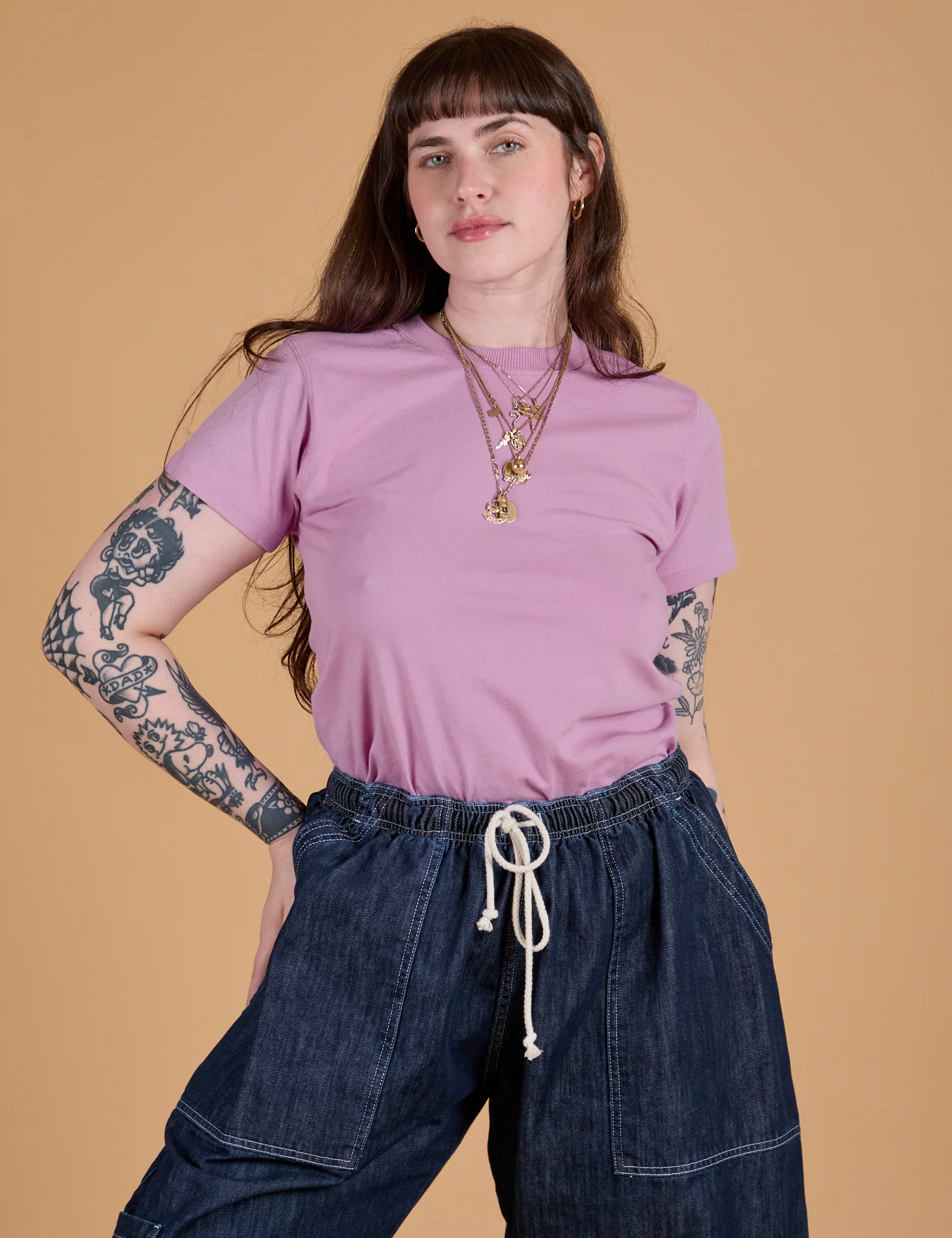 The Organic Vintage Tee - Lilac Purple - Image 8