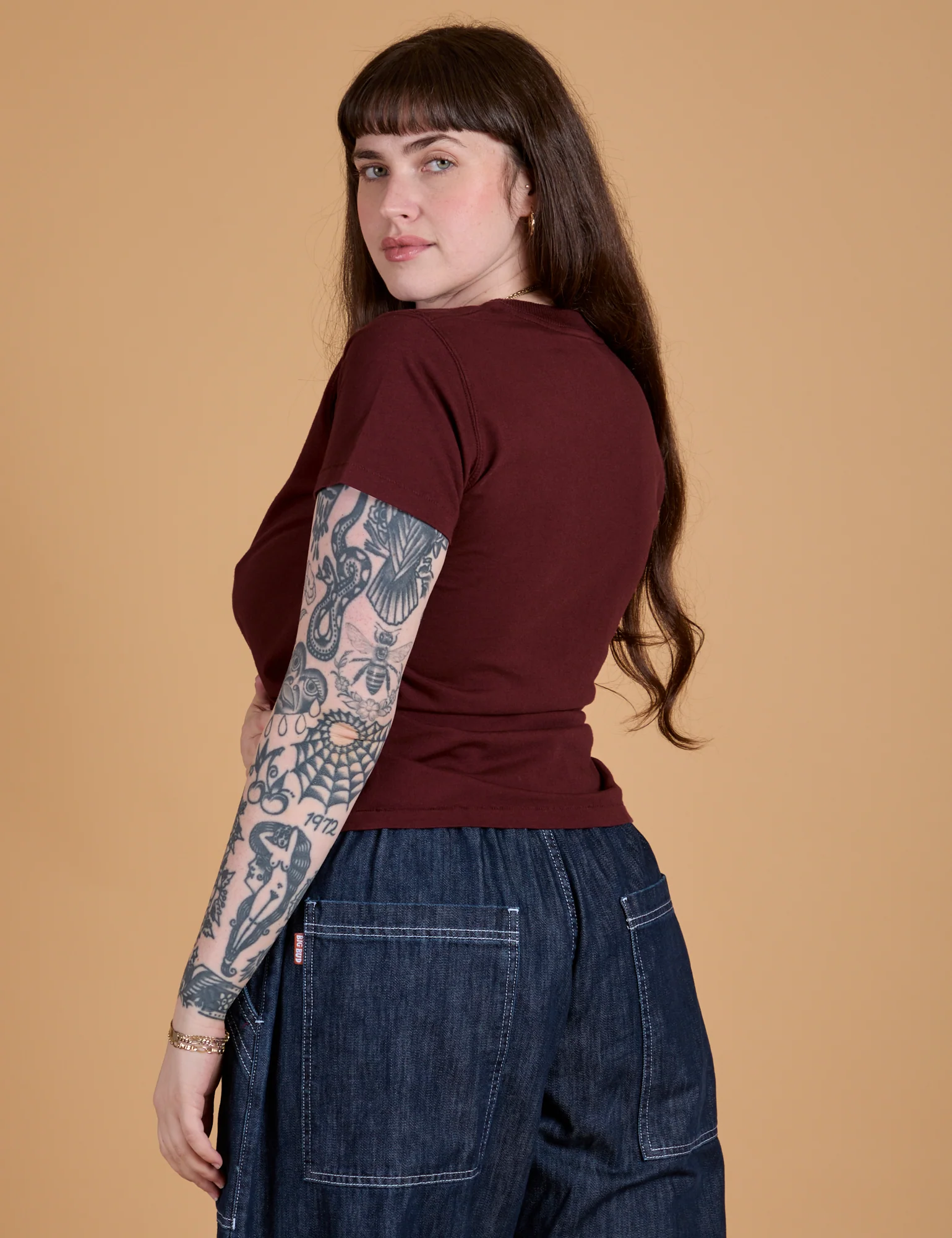 The Organic Vintage Tee - Red Wine - Image 10