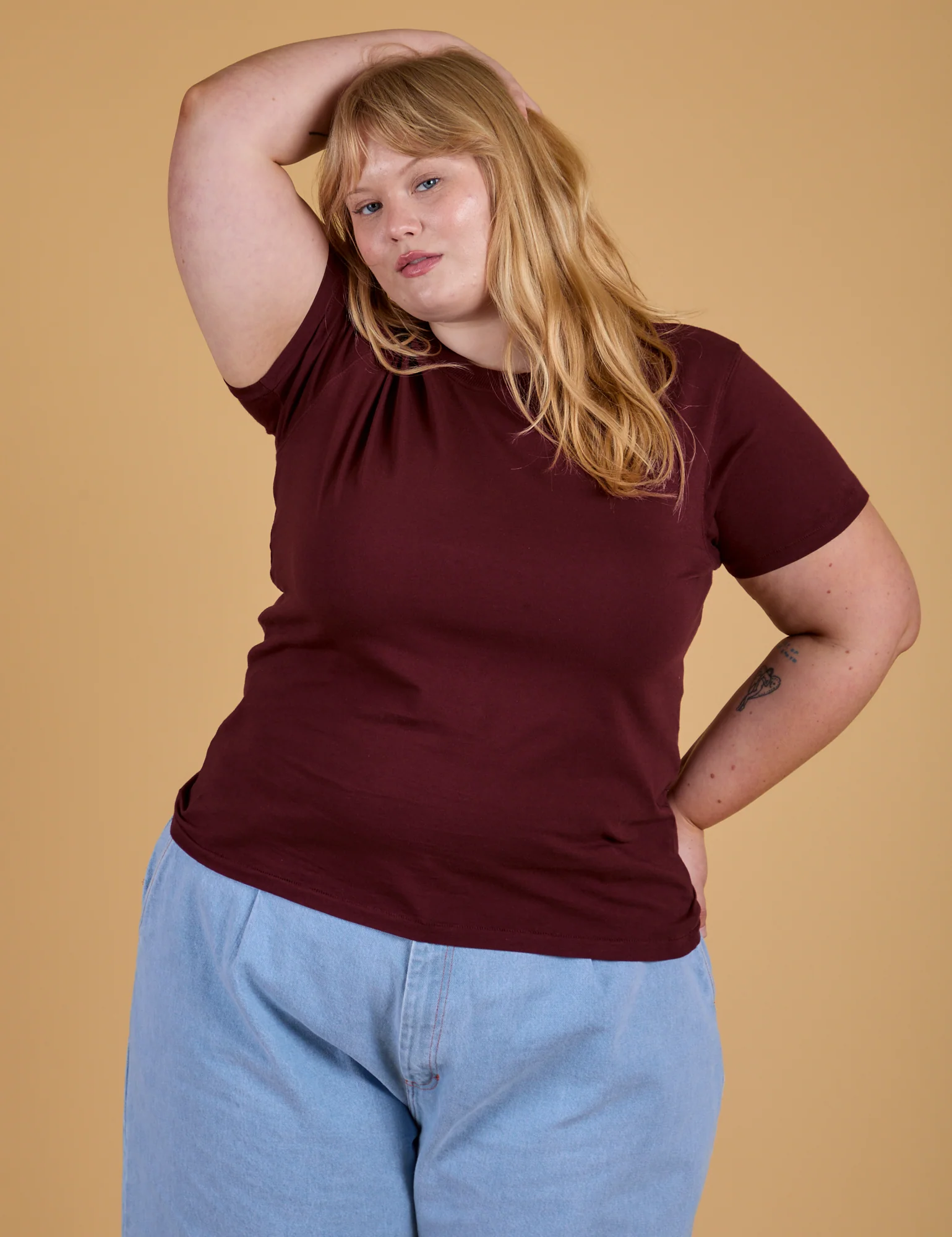 The Organic Vintage Tee - Red Wine - Image 15
