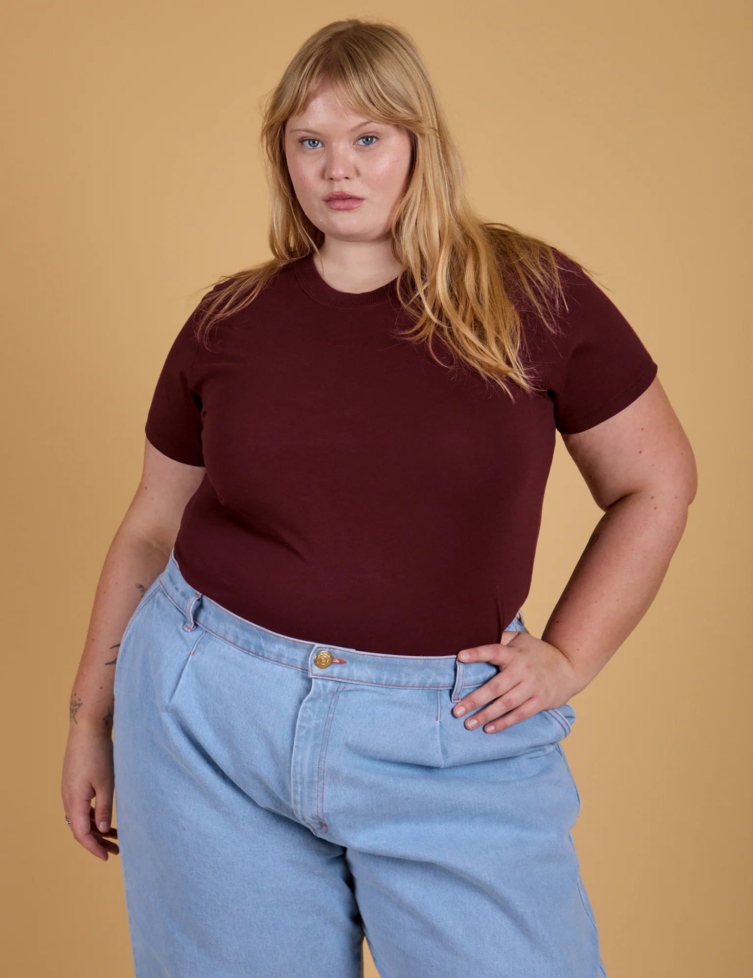 The Organic Vintage Tee - Red Wine - Image 18